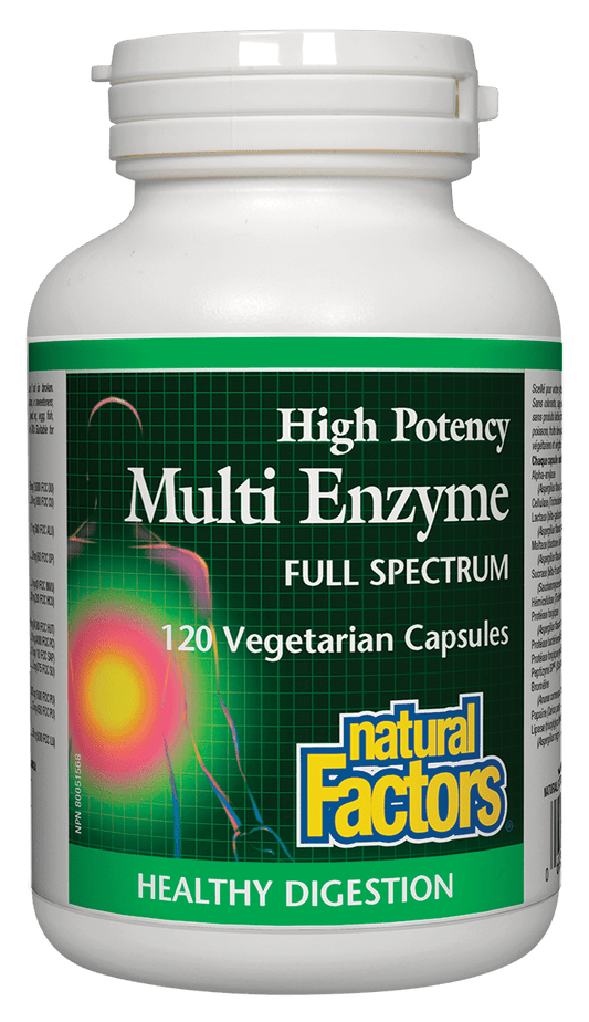 Natural Factors Multi Enzyme 120 V-Capsules