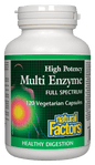 Natural Factors Multi Enzyme 120 V-Capsules