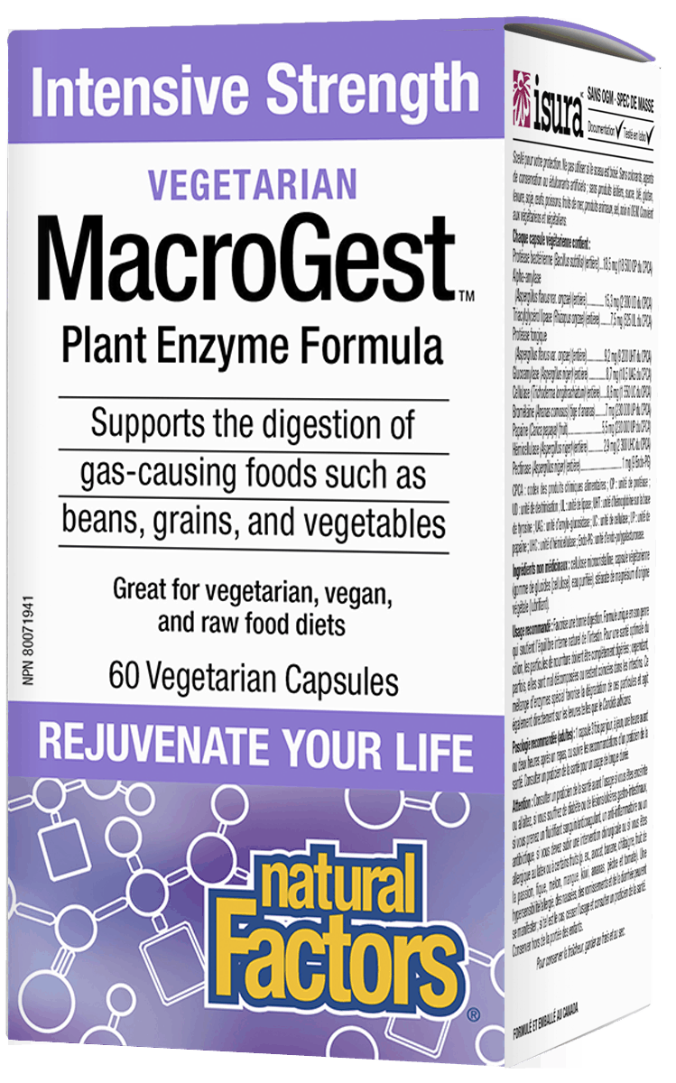 Natural Factors Vegetarian MacroGest ＠ntensive Strength 60 V-Capsules