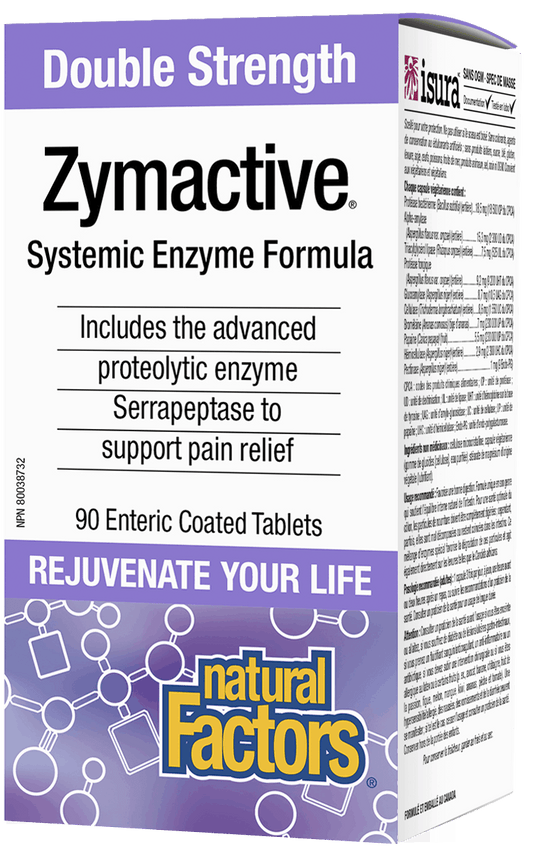 Natural Factors Zymactive Double Strength 90 Enteric Coated Tablets