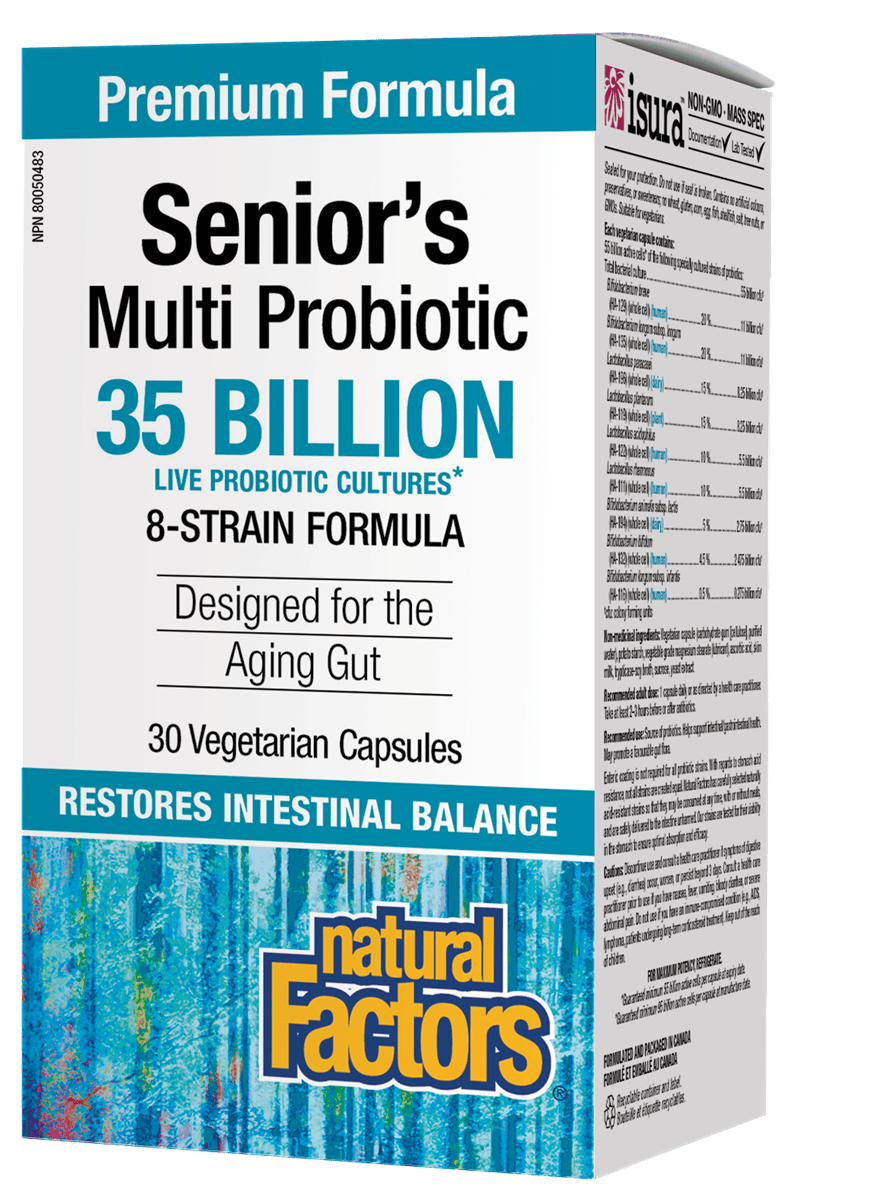 Natural Factors Senior's Multi Probiotic 8 Strain Formula 30 V-Capsules
