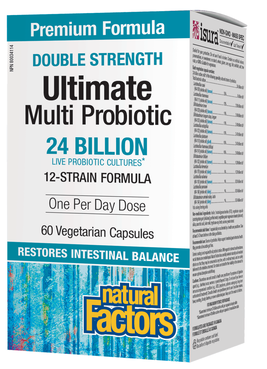 Natural Factors Double Strength Ultimate Multi Probiotic 60 V-Capsules