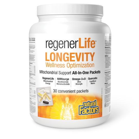 Natural Factors RegenerLife Longevity Wellness Optimization 30 Packets