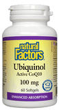 Natural Factors Ubiquinol QH Active CoQ10 100mg 60 Softgels