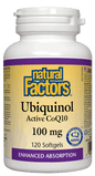 Natural Factors Ubiquinol QH Active CoQ10 100mg 120 Softgels