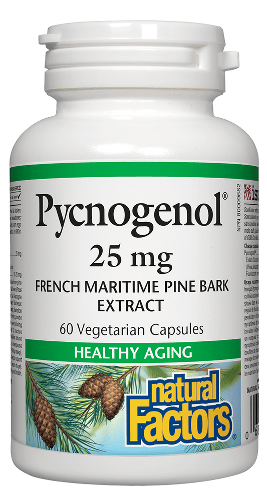 Natural Factors Pycnogenol 25mg 60 V-Capsules