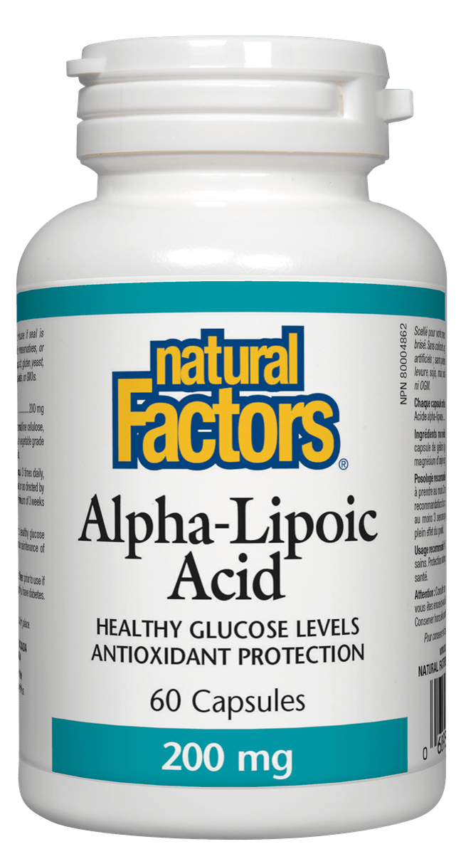 Natural Factors Alpha Lipoic Acid 200mg 60 Capsules