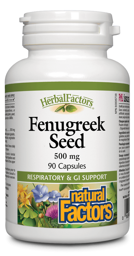 Natural Factors Fenugreek Seed 500mg 90 Capsules