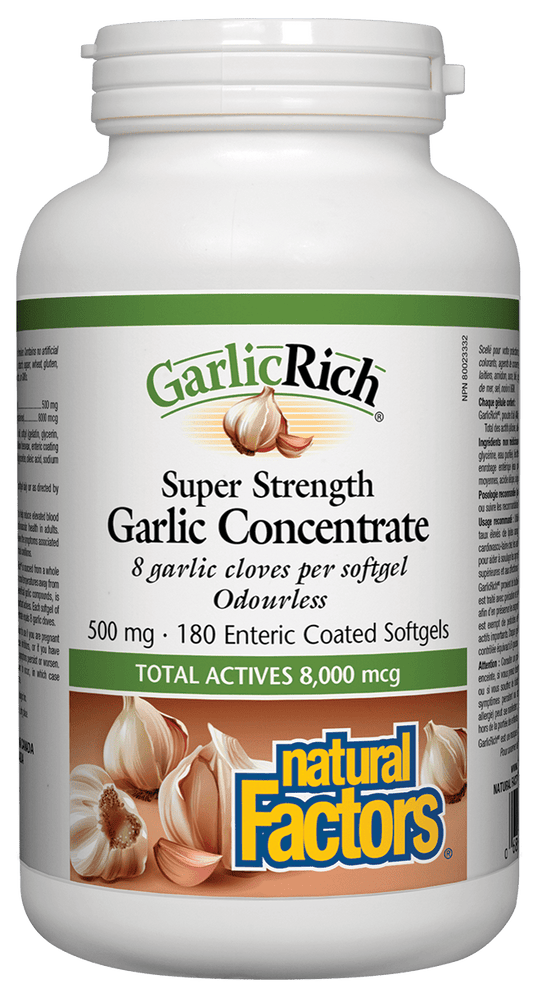 Natural Factors GarlicRich 500mg 180 Softgels