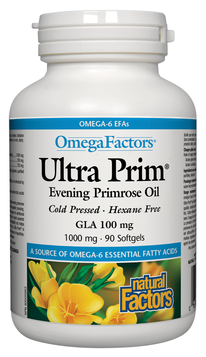 Natural Factors Ultra Prim Evening Primrose Oil 1000mg 90 Softgels