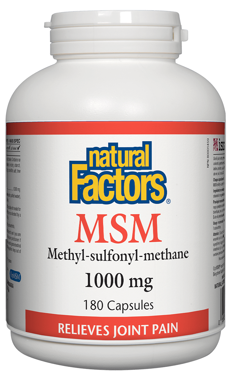 Natural Factors MSM 1000mg 180 Capsules