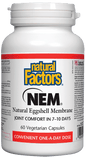 Natural Factors NEM Natural Eggshell Membrane 500mg 60 V-Capsules