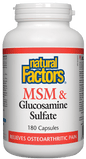 Natural Factors MSM & Glucosamine Sulfate 180 Capsules