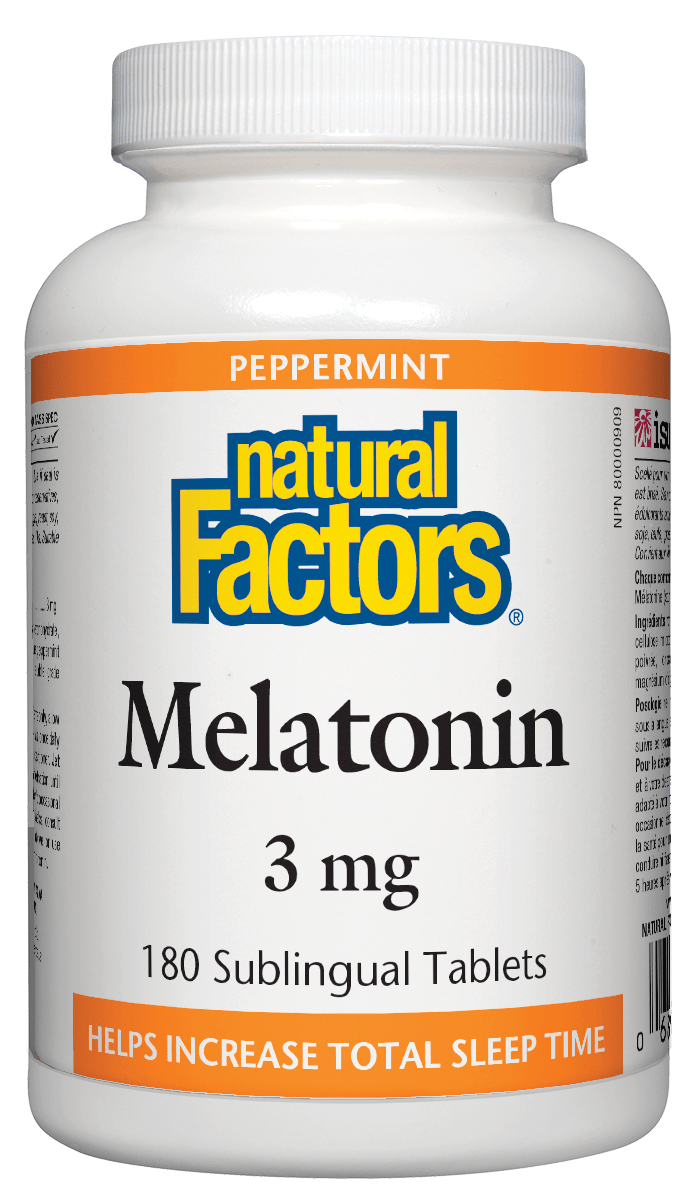 Natural Factors Melatonin 3mg 180 Sublingual Tablets