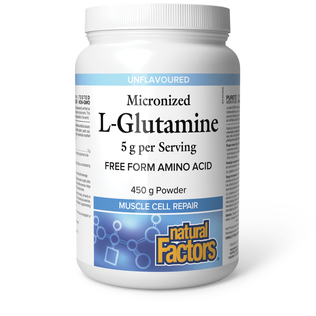Natural Factors L-Glutamine 450g Powder 5g Per Serving