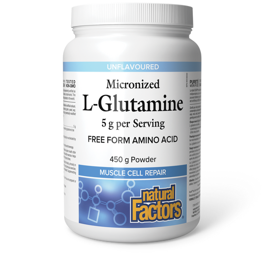 Natural Factors L-Glutamine 450g Powder 5g Per Serving
