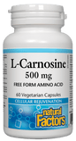 Natural Factors L-Carnosine 500mg 60 V-Capsules