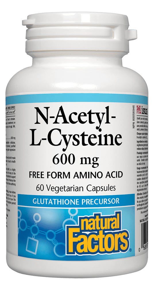 Natural Factors N-Acetyl-L-Cysteine 600mg 60 V-Capsules