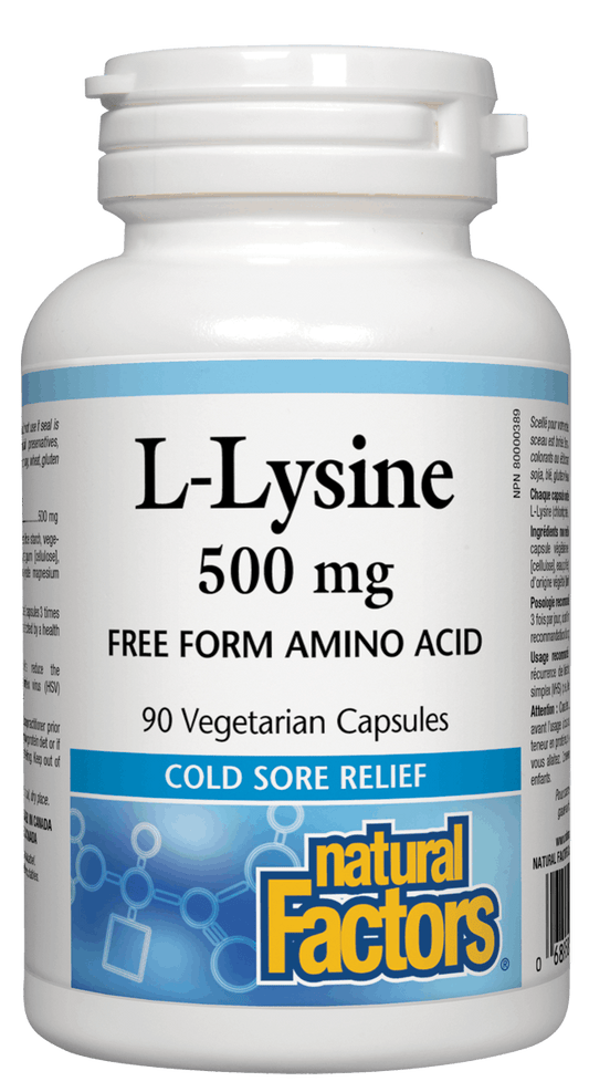 Natural Factors L-Lysine 500mg 90 V-Capsules