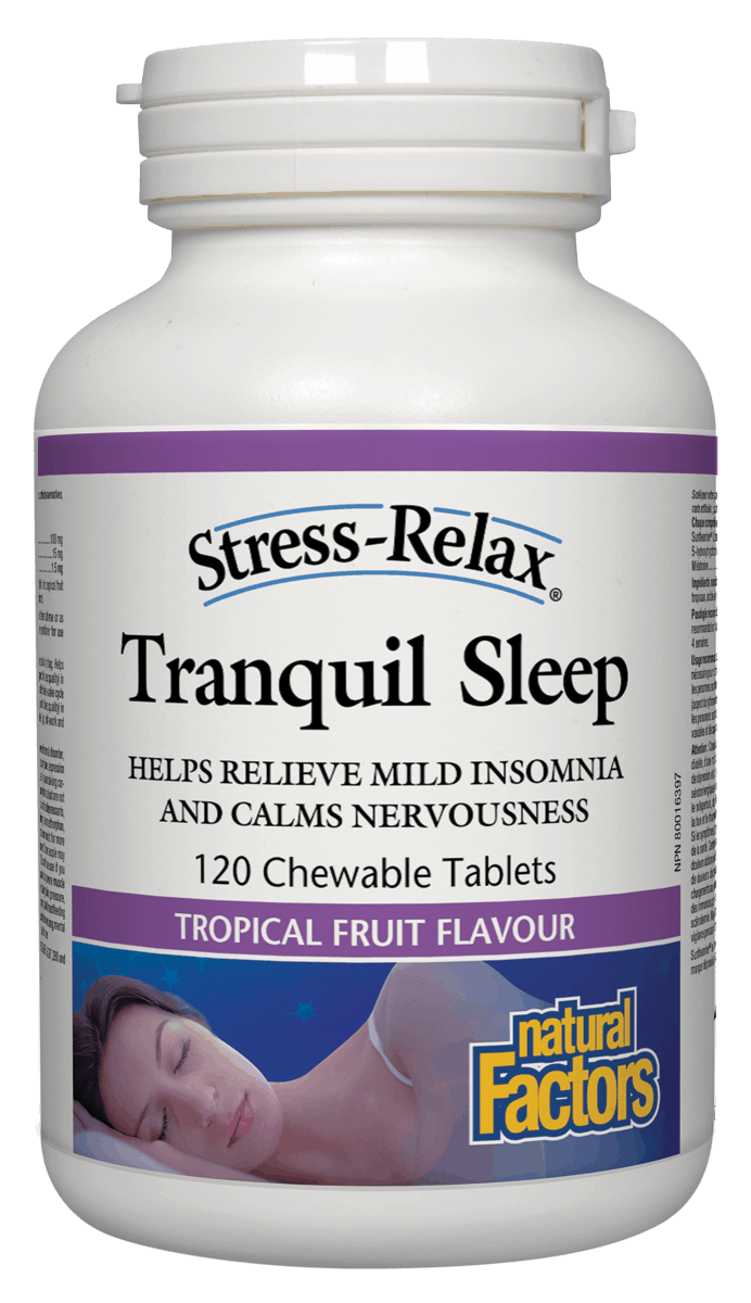 Natural Factors Stress-Relax Tranquil Sleep 120 Chewable Tablets