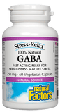 Natural Factors 100% Natural GABA 250mg 60 V-Capsules