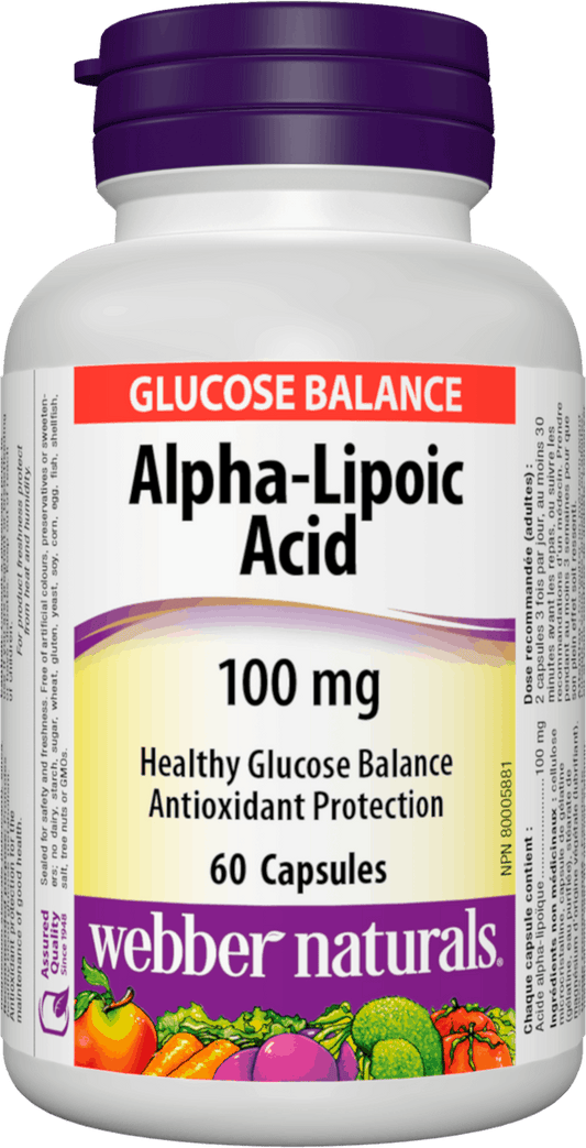 Webber Naturals Alpha Lipoic Acid, 60 caps