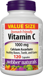 Webber Naturals Stomach Friendly Vitamin C 1000 mg 120 capsules (Value Size)