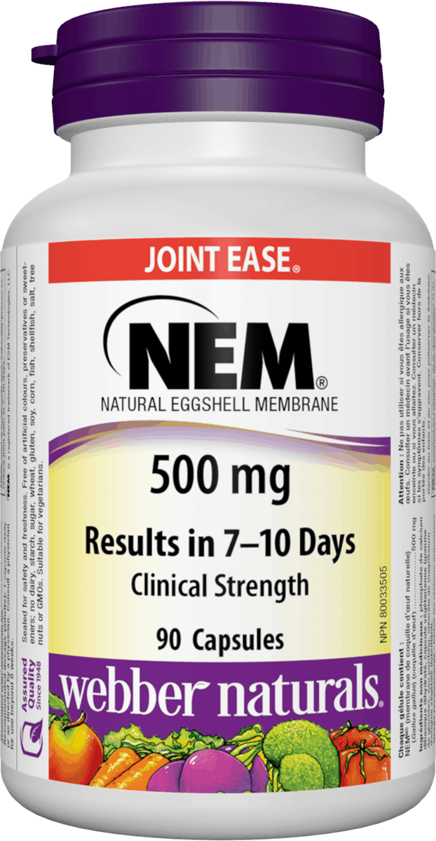 Webber Naturals NEM 500mg Eggshell Membrane 90 caps