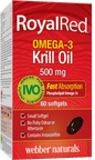 Webber Naturals Royal Red Omega-3 Krill Oil, 500mg, 60 softgels