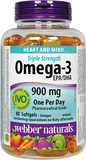 Webber Naturals Omega-3 EPA/DHA 900 mg 繚 Triple Strength