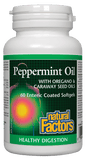 Natural Factors Peppermint Oil Complex with Oregano Oil 60 Enteric-coated Softgels