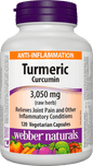 Webber Naturals Turmeric Curcumin 3050mg(raw Herb), 120 vcaps