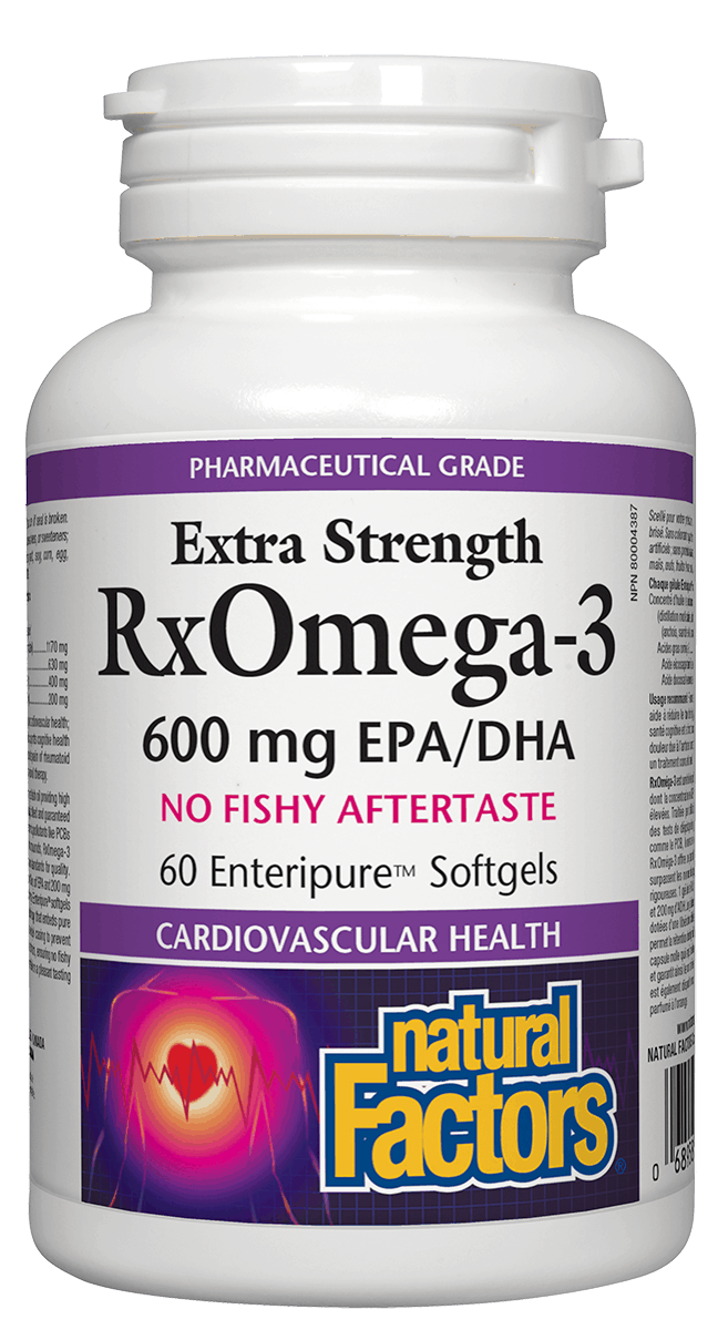Natural Factors RxOmega-3 Factors, Extra Strength, 60 Softgels