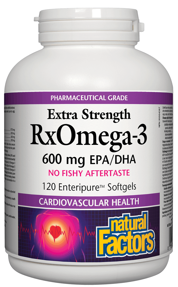 Natural Factors RxOmega-3 Factors Extra Strength 120 Softgels