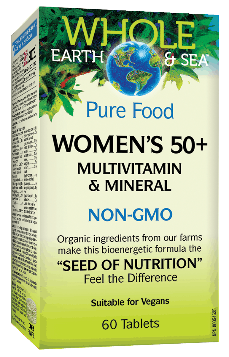 Natural Factprs Whole Earth & Sea Women's 50+ Multivitamin and Mineral 60 Tablets