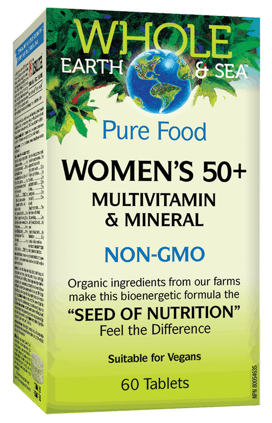 Natural Factprs Whole Earth & Sea Women's 50+ Multivitamin and Mineral 60 Tablets