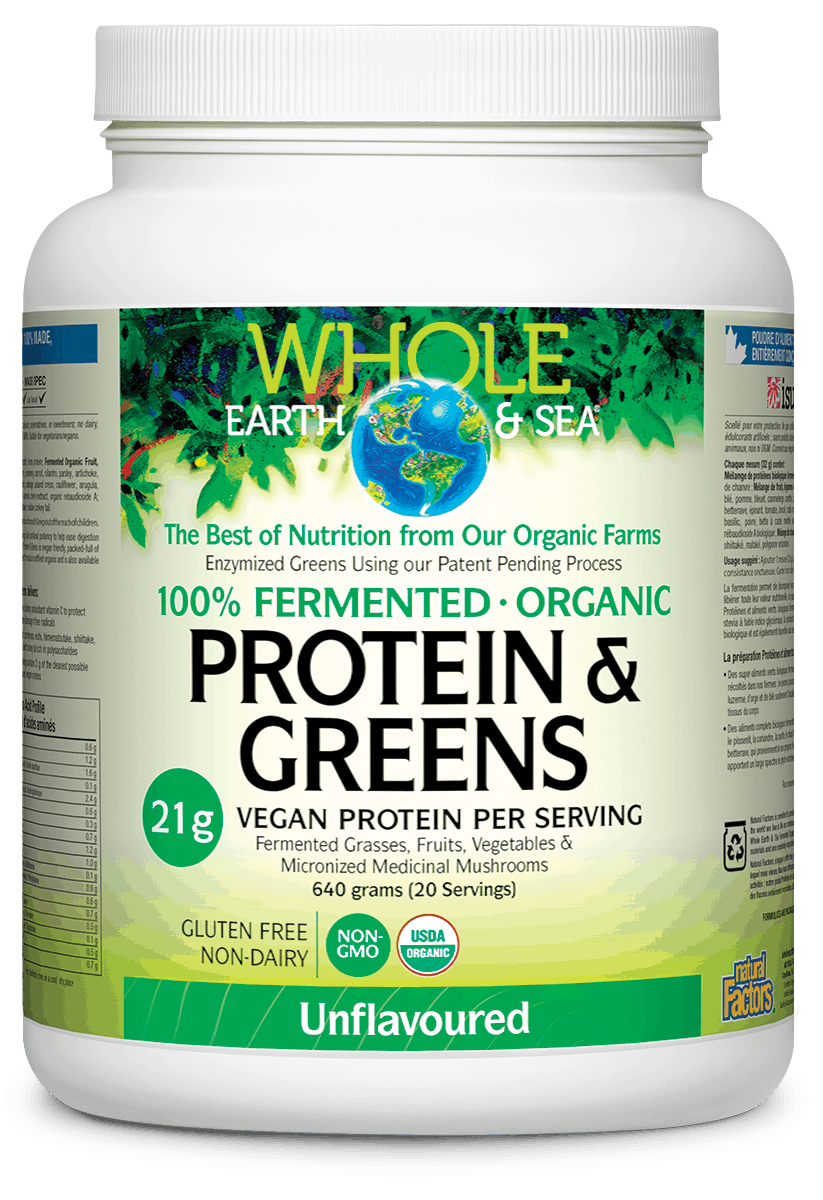 Natural Factors Fermented Organic Protein & Greens 640g