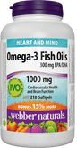 Webber Naturals Omega-3 fish oils, 210 softgels Bonus Size