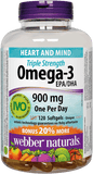 Webber Naturals Triple Strength Omega-3, 900mg, 120 softgels