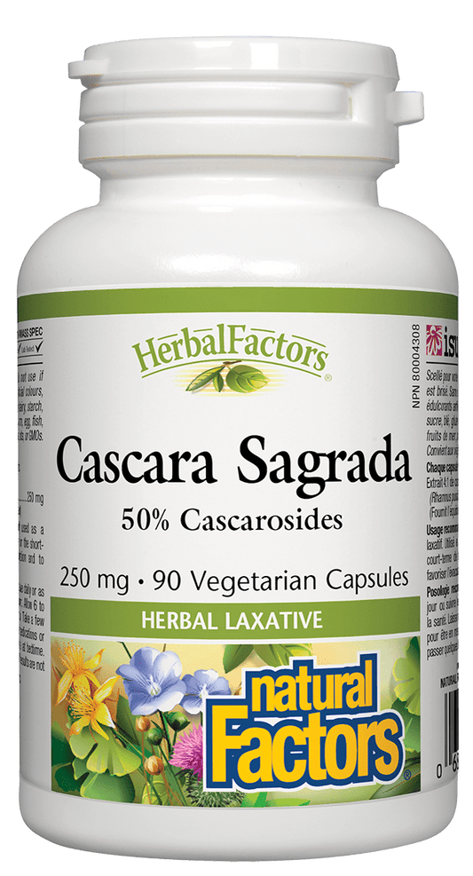Natural Factors Cascara Sagrada Extract 250mg 90 V-Capsules
