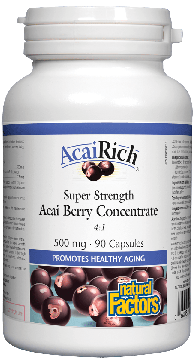 Natural Factors AcaiRich 500mg 90 Capsules