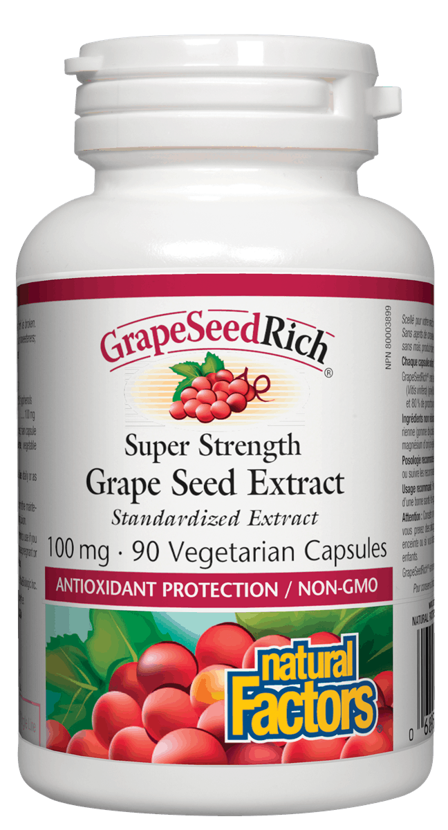Natural Factors Grape Seed Extract 100mg 90 Capsules