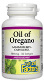 Natural Factors Organic Oil of Oregano 180mg 30 Softgels
