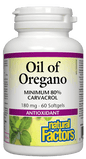 Natural Factors Organic Oil of Oregano 180mg 60 Softgels