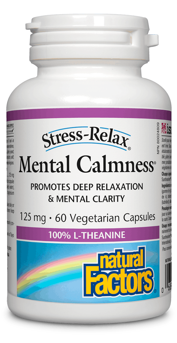Natural Factors Mental Calmness 125mg Stress Relax 60 V-Capsules