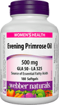 Webber Naturals Evening Primrose Oil, 500mg, 180 softgels