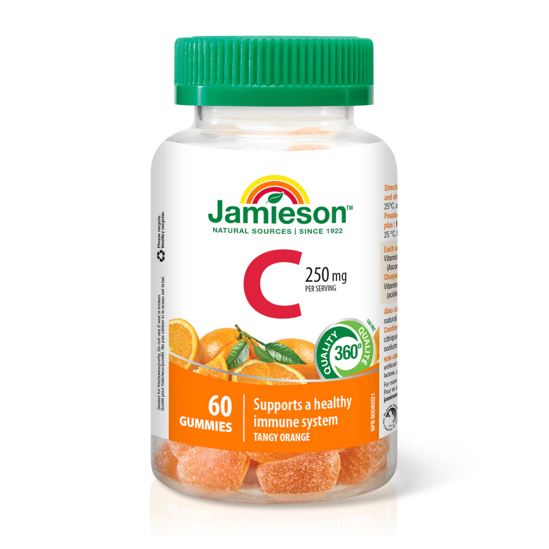 Jamieson Vitamin C Gummies, Tangy Orange  60 gummies