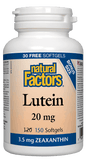 Natural Factors Lutein 20mg bonus 120+30 Softgels