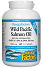 Natural Factors Wild Pacific Salmon Oil 1000mg Bonus 180+30 Softgels