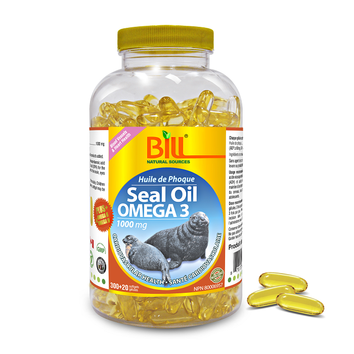Bill Natural Sources Seal Oil Omega-3 1000mg 320 Softgels